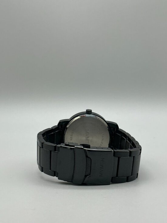MVMT Classic Black Gold Watch Women 38mm Stainless Date New Battery 7.25\